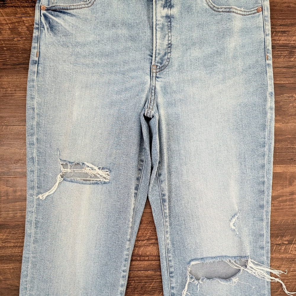 Express Straight Ankle High Rise Jeans